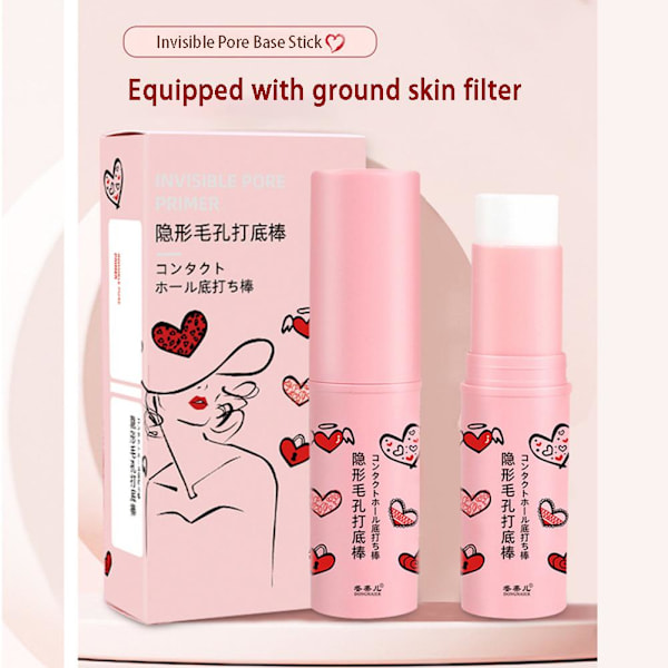 Osynlig Pore Primer Stick Pore Eraser Vattentät Smink Primer>`~ Ansikte N0C0❀