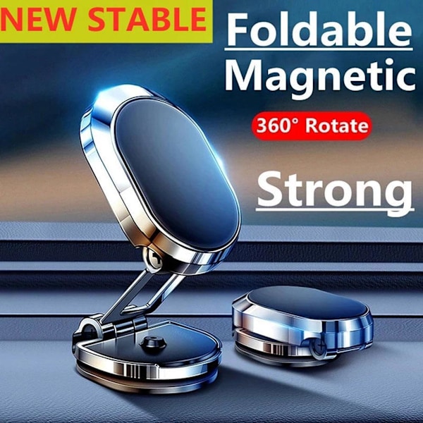 Uppgraderad Magnetisk Bilinstrumentbräda Mobiltelefonhållare Fäste 360°Ro black One-size