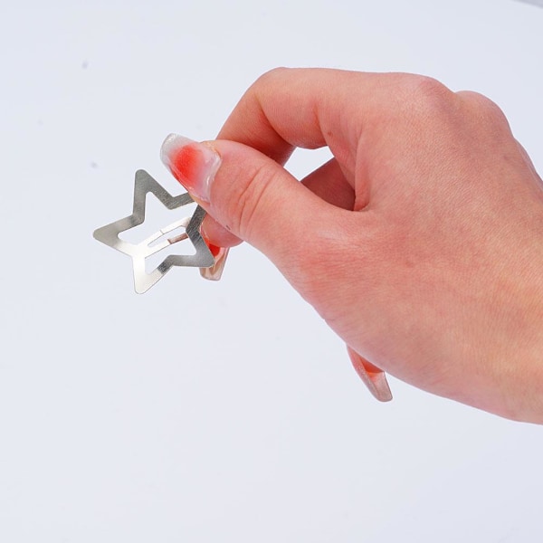 5/10/20 stjärnformade hårklämmor, metallhårklämma halkfri barret sliverA one size 20pcs