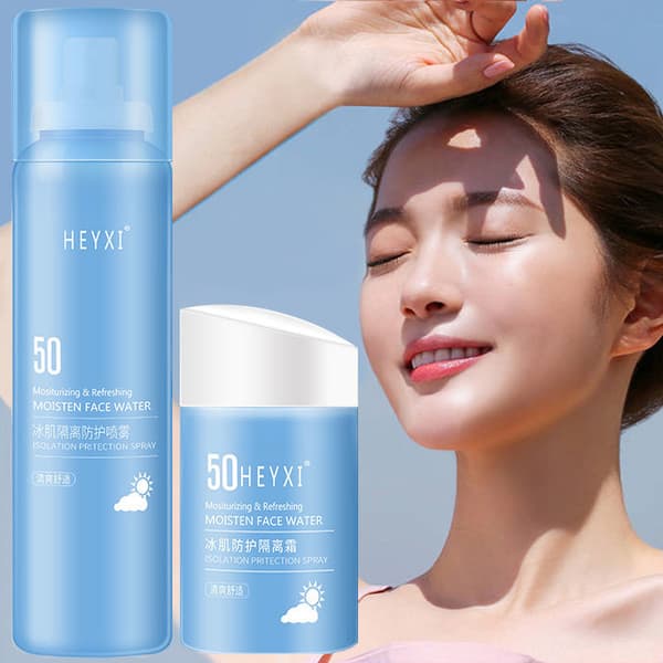 Ice Skin Isolation Protective Cream, Bare Face Spray, Vattentät, Svettresistent, UV-skyddsspray
