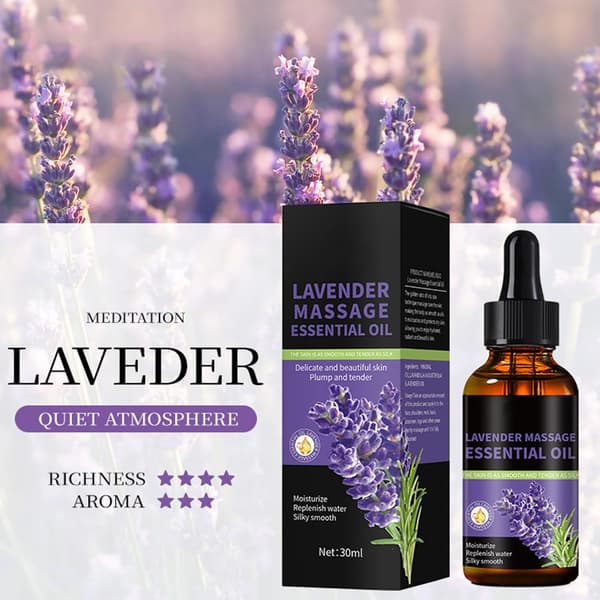 Aromaterapi Eteriska Oljor Trio - Lavendel, Ros, Ingefäraolja 30ml för Diffuser, Massage & Kropp Lavendel En Storlek