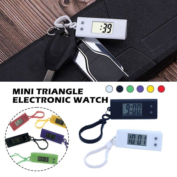 Nyckelring Fickur, Mini Digital Klockor, Digital Clip On Elect Black One-size