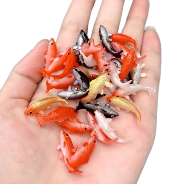 Miniatyrfisk i skala 1:12, plastmodell, dockhusdekoration, leksaker random B 10pcs