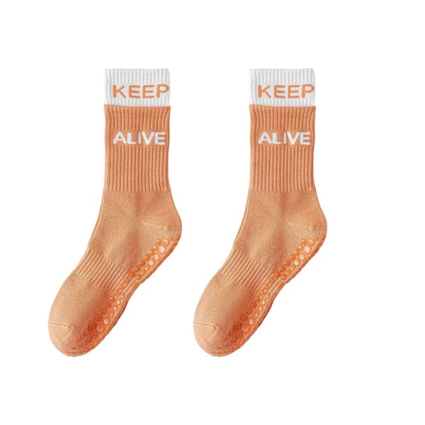 Yogasockar Anti-Slip Snabbtorkande Dämpande Pilates Balettsockar Grip✨y Good J5Z2 Orange 1 pair