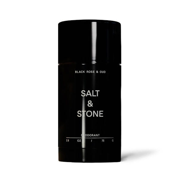 Salt # Stone Unisex Svart Oud Extra_Strength Aluminiumfri Deodorant # White 1pcs