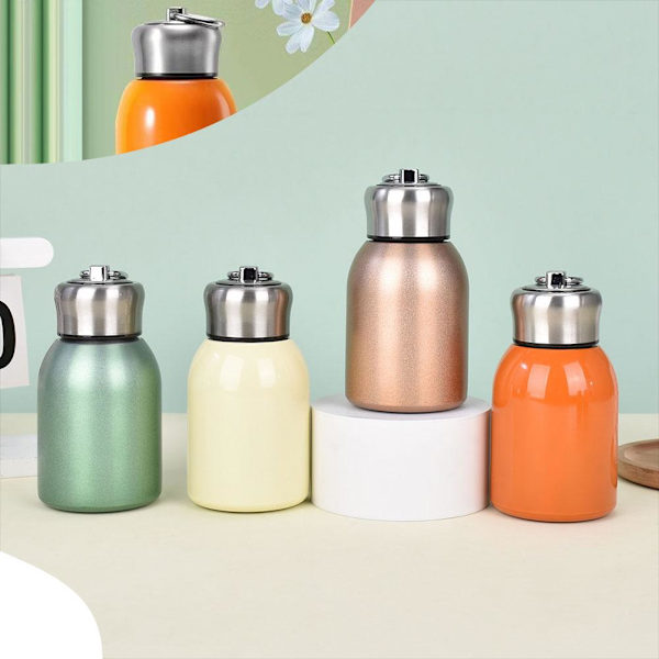 Mini Söt Vakuum Termosmugg Kompakt 304 Stål Rostfritt Med Portabel Stor Mage Design Vatten K6o4 red onesize
