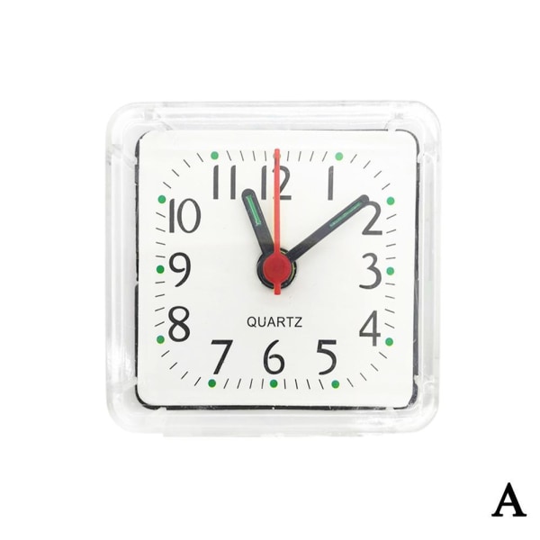 Små väckarklockor Resa Kontor Kvadratisk Kvarts Väckarklockor Skrivbord white 6.1*5.5*2.7cm