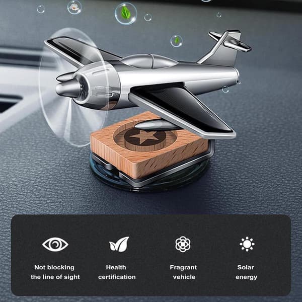 Bil Dashbord Flydekorasjon Solar Luftfrisker Diffuser Aromaterapi black 1 item