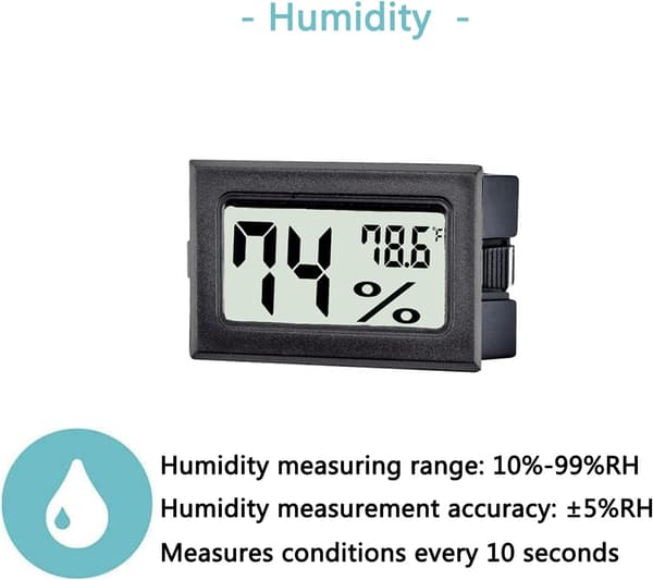 Mini digitalt termometer hygrometer (6-pakning)