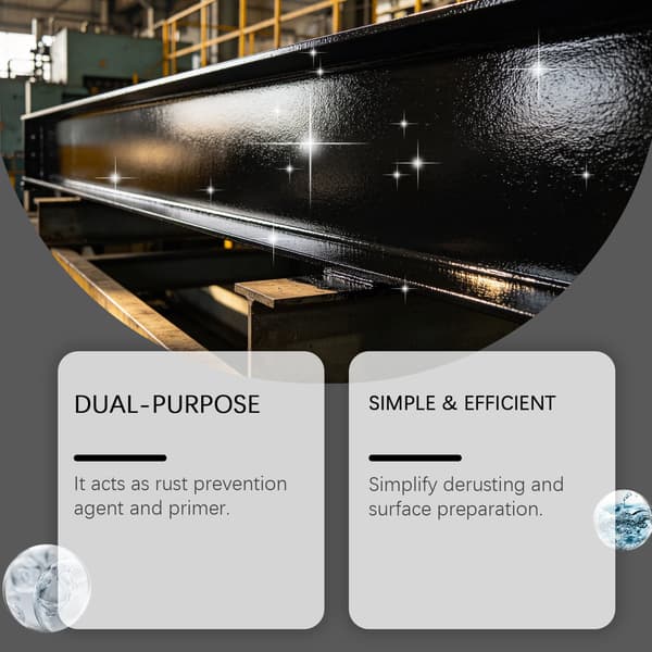 Sort metallisk primer til jernporte og gelændere, rustforebyggelse, renovering, lysning og letanvendelig primer.
