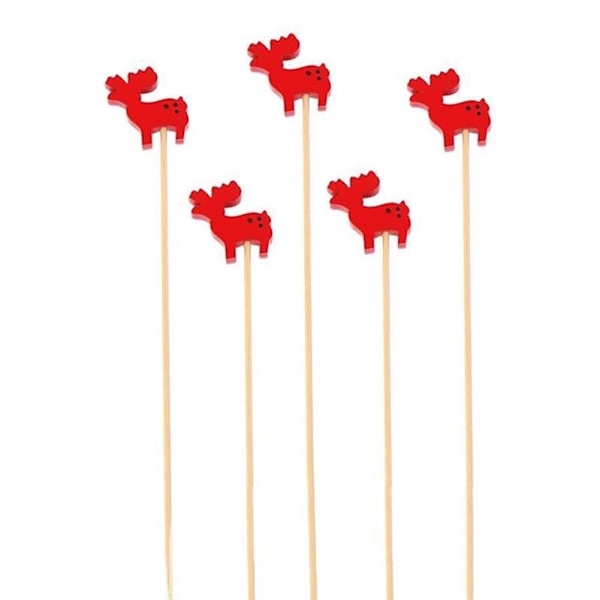 WAGA 50-pack Julcocktailspett, Julmatspett Tomte Green Christmas tree 50pcs