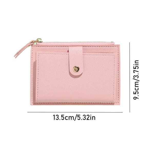 Damplånböcker Bifold Läder Kort Plånbok Mini Väska Kort A9G5 J E3Q9 grey 1 item