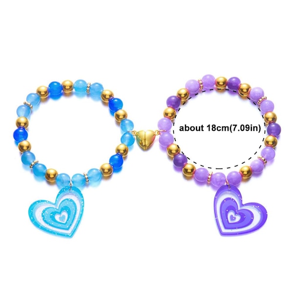 Handvävt Färgglatt Armband med Resin- och Glaspärlor Kärlek Vänskap Pararmband W0C8 A 3pcs