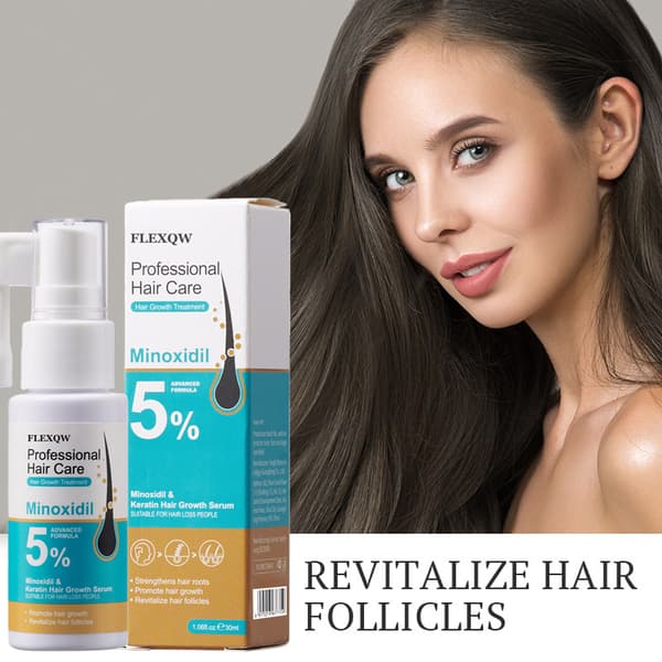 5 % Minoxidil hårvekstbehandling med keratin sjampoessens