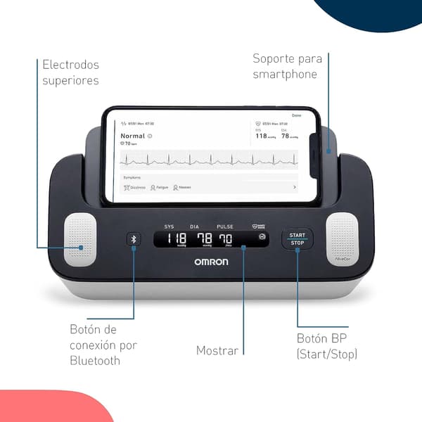 Omron Complete Smart 2-i-1 Blodtryksmåler, Sort, (Længde x Højde x Dybde): 232 x 98 x 123 mm