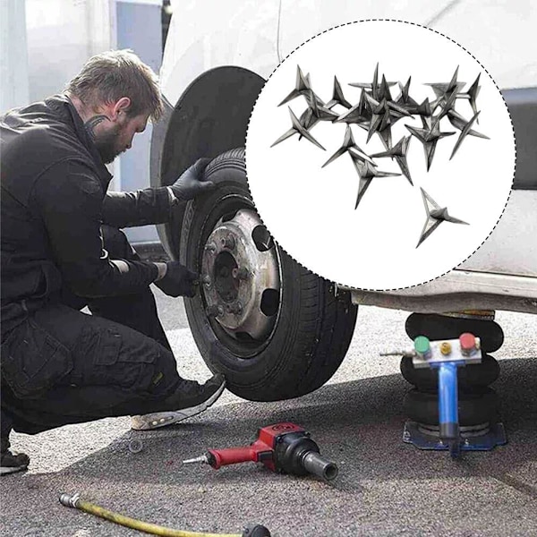 Stöldskydds Däckreparationsspikar Däckpunktering Triangelspik Ca 3.5cm 20pcs One size