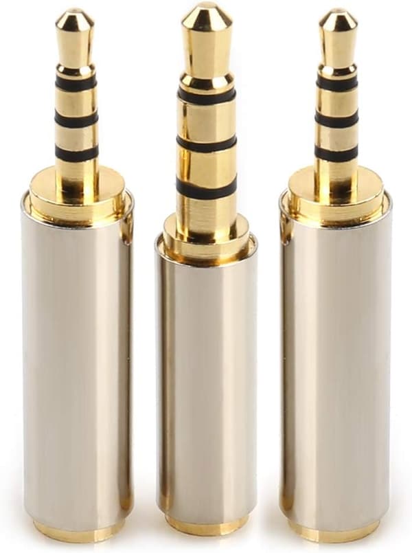 3,5 mm han til 2,5 mm hun & 2,5 mm han til 3,5 mm hun lydadapter
