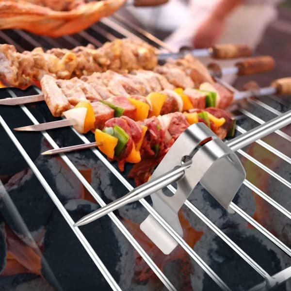 Grilltermometerclips, BBQ-termometerholdere, termometerclips, lavet af rustfrit stål, termometerholdere til montering af temperatursensorer