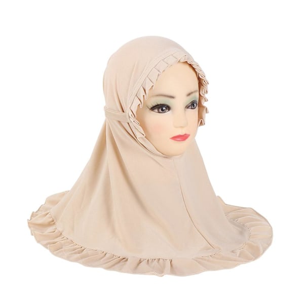 Heltäckande Hijab Amira Turban Scarf Barn Flickor Scarves Huvudskydd Gray 1pcs