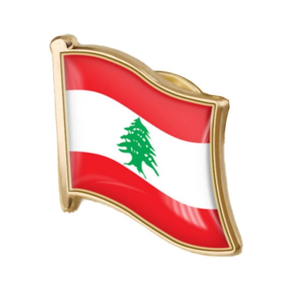 Libanon Flaggnålar i Bulk - Metallisk Libanesiskt Nationalflagga Lapel Nål style1 One size
