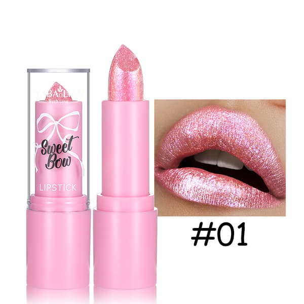 Glitter Gull Leppestift - Glitrende Diamant Finish Leppefarge #1