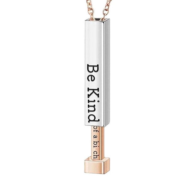 Var Snäll, Typ En B-Halsband, Var Snäll...Typ En B*tch Dold Meddelande Halsband Rose Golden One size