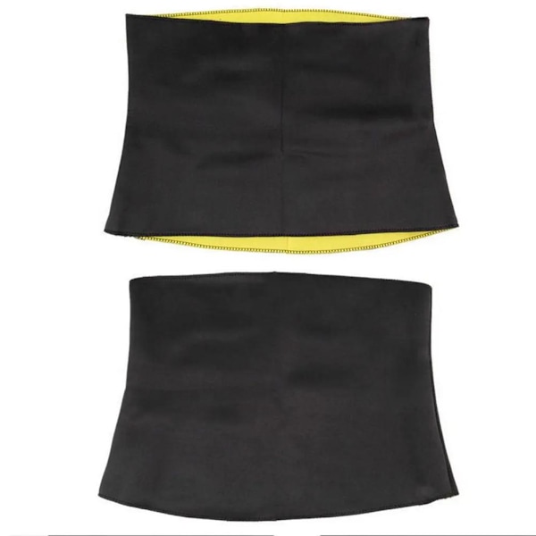 Midjetränare Varmt Magbälte Sport Fitness Kvinnor Svett Trimmer Bastubälte Bälte Korsett K1D7 blackS S