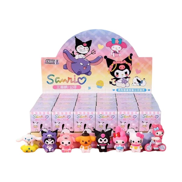 24-pack BB 3 slumpmässigt levererade tecknade anime mini dockor hänge T baby three 24pcs/set