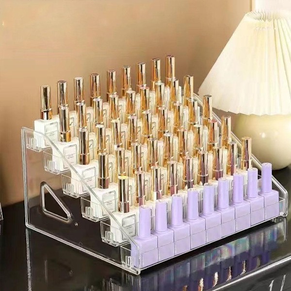 Transparent Akryl Display Rack Flerlagers Nagellack Skrivbord Butik Leksaksförvaring Verktyg Display T1y9 5-layer 1pcs