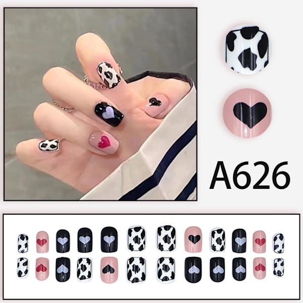 Falska naglar Set Design DIY Fransk Finger Nail Art falska naglar style 3 1set