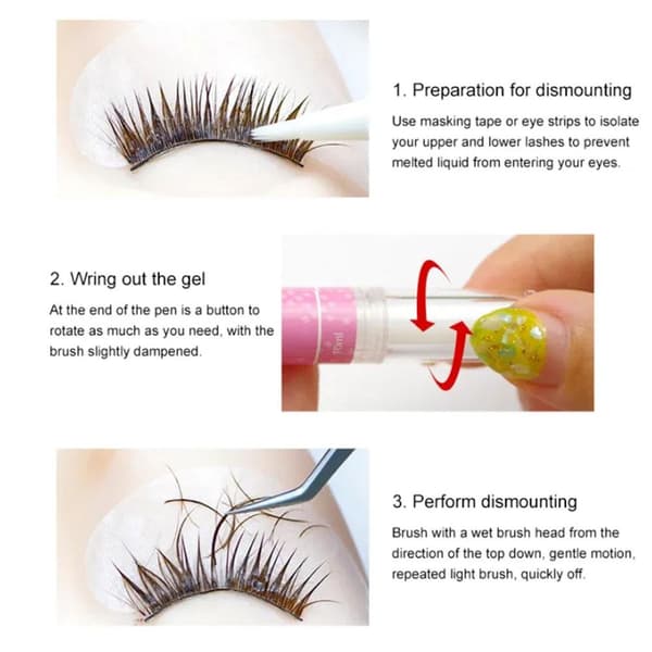Nem Eyelash Limfjerner Pen 10ml Til Enkel & Hurtig Fjernelse af Extensions Eyelash G2Q3
