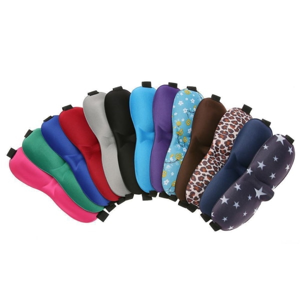 3D Reseögonmask Sovmask Vadderad Skugga Skydd Vila Avslappning Sovbindel Z1O0 Leopard print one-size