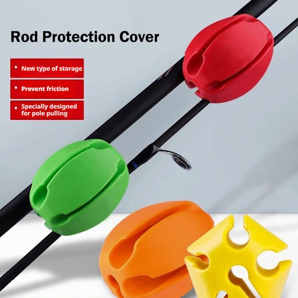 Rod Ball Retaining Clip Spöhållare Skydd Förvaringsenhet Fiskeutrustning N0 Red 5pcs