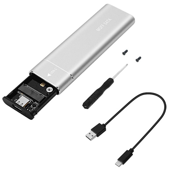 Ny ORICO M.2 NVMe SATA USB C 3.2 Adapter Extern SSD-hölje sliver NGFF+NVME