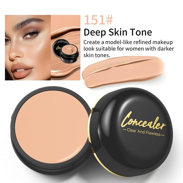 Concealer Fuld Dækning Langtidsholdbar Dækstift Makeup Under Øjenbryner Farvekorrigerende Concealer til Mørke Rande (03)