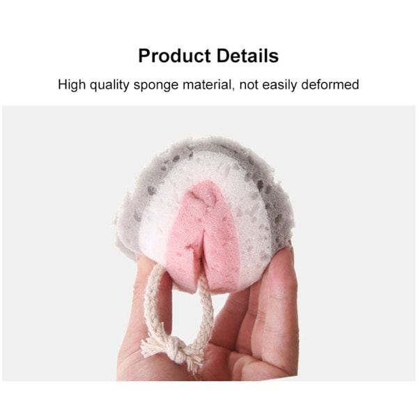 Svampbad Dusch Gnugga Exfoliering Massage Borste Skrubber Badrock  gray white pink 1pcs