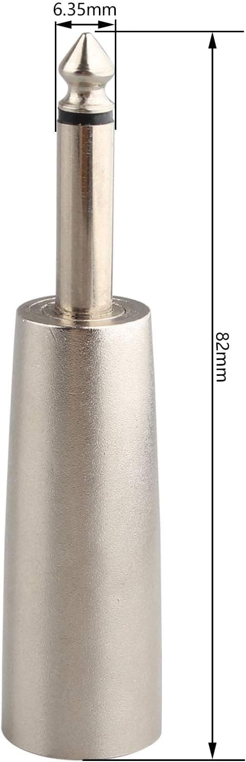 2 STK XLR Hanstik til 6,35 mm 1/4 tomme Mono Jack Stik Audio Adapter