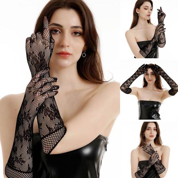 NY Dam Sexig Underkläder Handske Jacquard Uniform Förförelse Bröllop Spets T2I1