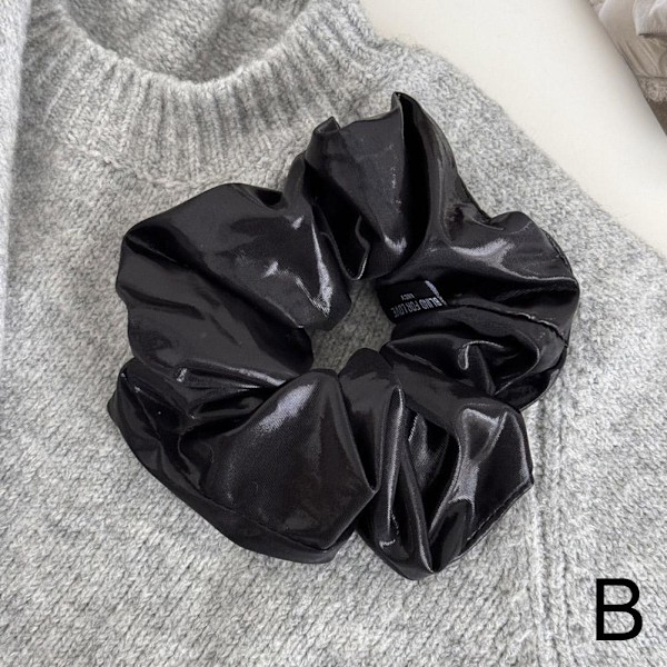 Blank glänsande tyg Silverfärgad Tjocktarmscirkel X7S3 Black One size