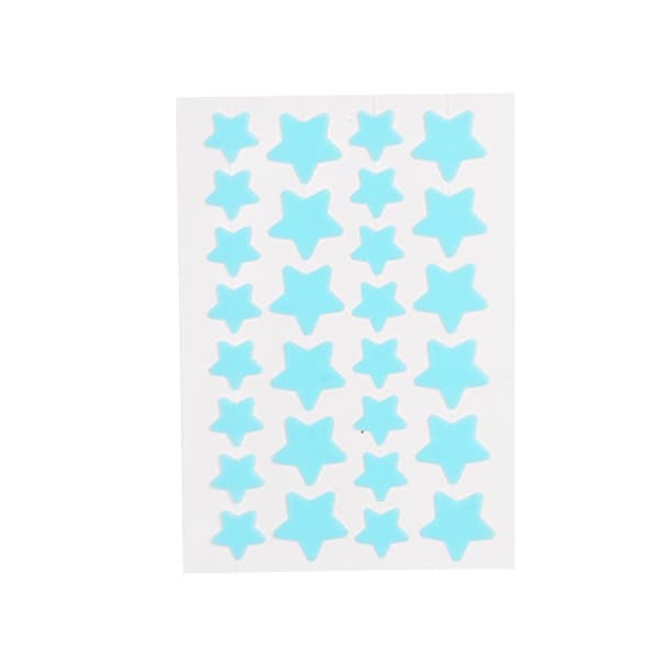 28 stk. stjerne-akneplaster PE farve-akneplaster usynligt akne-concealerplaster blue 28 items