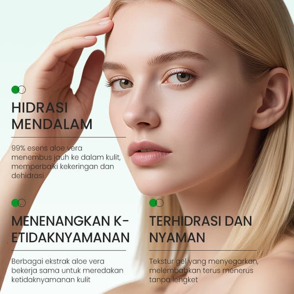 Kosteuttava Aloe Vera -geeli ihonhoitoon
