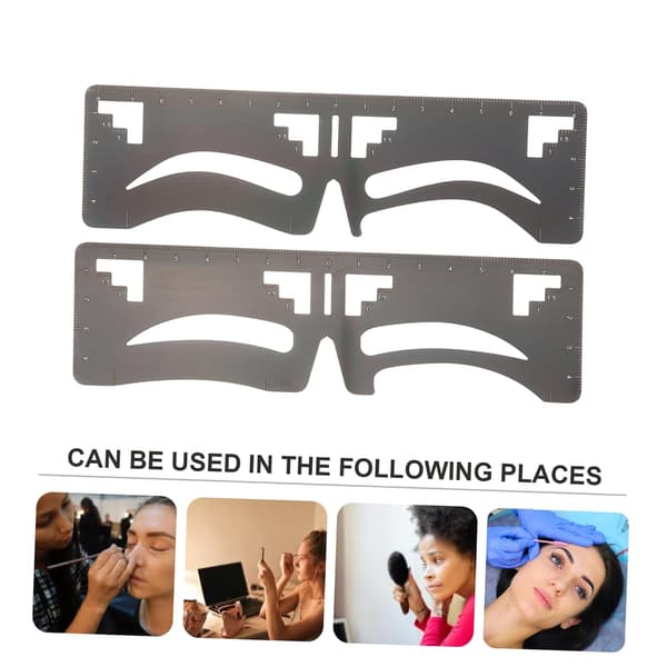 2 st ögonbrynslinjalmallar ögonbrynsguide för symmetrisk makeup