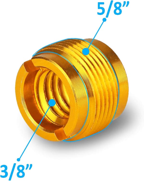 Boom Arm Adapter - Mikrofonstativ Skrueadapter, 5/8\" Han til 3/8\" Hun