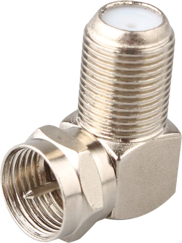 6 stk. retvinklet RF koaksialkobling - TV-antenneadapter