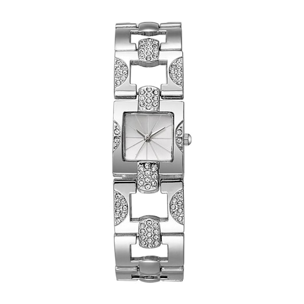 Fyrkantigt Armband Lyxig Atmosfärisk Damklocka Medeltida Stil Kvarts Armbandsur C3v3 Silvery One size