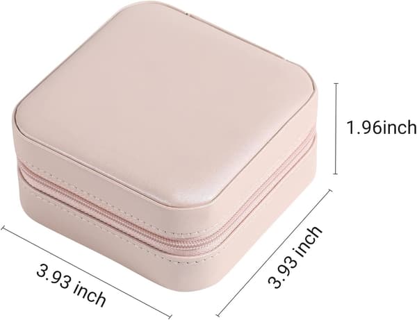 Bärbar Rese Mini Smyckeskrin - PU Läder Organizer