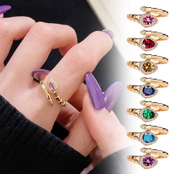 Orm Drop Ring Dam Mode Vattenring Fri Storlek Mångsidig Ri Pink 1pcs