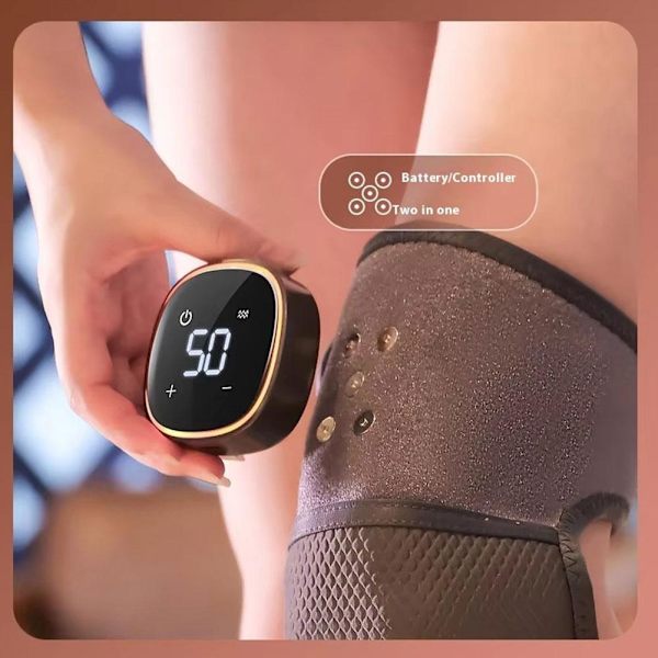 Elektrisk Uppvärmd Knäskydd Trippel Metod Massager, Avancerad Knäsmärtlindring б✨ F9E6