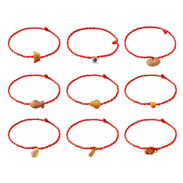 Nyårsgåva Lyckohänder Armband Rött Rep Liten Gåva Armband C One size