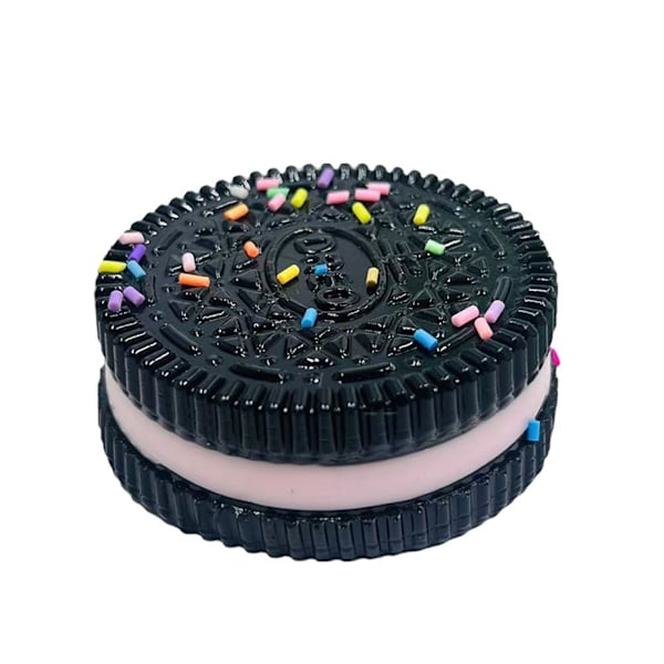 Oreo Cookie Kläm Leksak Stresslindring Kex Nyp Barn Presenter Lera Musik H1n0 Black+candy 1pcs